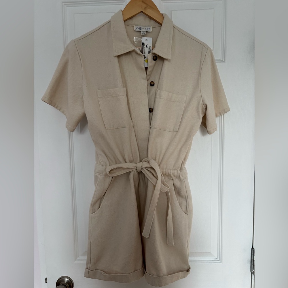 Beige Women's Jumpsuit